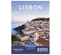 Rompecabezas De 1000 Piezas Lisbon Portugal Cityscape Rompecabezas para Adolescentes Juego De Ingenio Regalos para Mujeres Cumpleaños Y Navidad 70x50cm/1000pcs