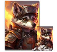 Rompecabezas de 1000 Piezas Lobo Bombero, Ideal para Adultos, Adolescentes y familias, 50x75cm/19,68x29,52 Pulgadas.