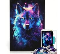 Rompecabezas de 1000 Piezas: Lobo de fantasía cósmica, Juego para ejercitar la Mente, Ideal para Relajarse intelectualmente, Perfecto como Regalo para Toda la Familia 50x75cm