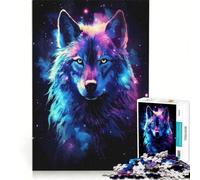 Rompecabezas de 1000 Piezas: Lobo de fantasía cósmica, Juego para ejercitar la Mente, Ideal para Relajarse intelectualmente, Perfecto como Regalo para Toda la Familia 38x52cm