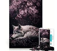 Rompecabezas de 1000 Piezas Lobo Durmiente para Adolescentes, Juego Mental, Juguete antiestrés, Corte preciso, Regalo artístico 38x52cm