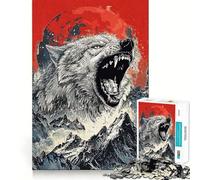 Rompecabezas de 1000 Piezas Lobo en la Naturaleza Salvaje para Adultos Diversión Garantizada Corte láser Tiempo de relajación y Ejercicio Mental en casa (50x75cm)