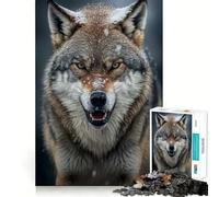 Rompecabezas de 1000 Piezas Lobo en la Nieve para Adultos Juego de Ejercicios de Pensamiento Ajuste Espacios Actividad para Fortalecer los Lazos Familiares (50x75cm)