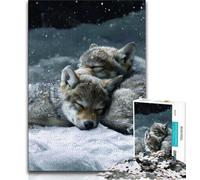 Rompecabezas de 1000 Piezas Lobo en la Nieve para Adultos y Adolescentes ¡Disfruta de Tus Vacaciones en casa! Cada Pieza es única Juego desafiante y Divertido para Toda la Familia (50x75cm)