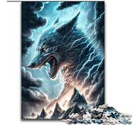 Rompecabezas de 1000 Piezas Lobo Nebulosa Cósmica para Adultos, Ideal para la interacción Entre Padres e Hijos y la reducción del estrés (50x75cm)