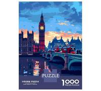 Rompecabezas De 1000 Piezas London Big Ben Pixel Art Rompecabezas para Adultos Juego De Ingenio Análisis Y Lógica Interacción Entre Padres E Hijos 38x26cm/1000pcs