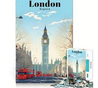 Rompecabezas de 1000 Piezas,Londres,Inglaterra,Viaje,Arte de Corte preciso,Juguete para desarrollar la Capacidad cognitiva,diversión para el Tiempo Libre, Tranquilo (50x75cm)