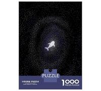 Rompecabezas De 1000 Piezas Lonely Whale in The Cosmos Rompecabezas para Adultos Juego De Ingenio Corte De Precisión Cumpleaños Y Navidad 38x26cm/1000pcs