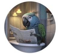 Rompecabezas de 1000 Piezas: Loro Leyendo el periódico. Rompecabezas para Adultos, desafiante Juego para Adolescentes, diversión Familiar (67,5 x 67,5 cm).