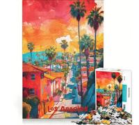 Rompecabezas de 1000 Piezas Los Ángeles ArtPoster Juego Imposible Corte de precisión con Piezas de Formas aleatorias Que encajan Perfectamente 38x26cm