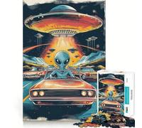 Rompecabezas de 1000 Piezas Los Extraterrestres se acercan para Adultos Juguete de ingenio para divertirse en Interiores Arte de Bordes precisos Coleccionable 38x52cm