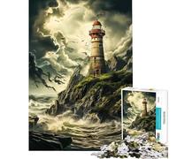 Rompecabezas de 1000 Piezas Los Secretos del Viejo Faro Juguetes adictivos para Cultivar la Paciencia Juego Educativo antiestrés Regalo de cumpleaños (tamaño 50x75cm)