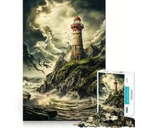 Rompecabezas de 1000 Piezas Los Secretos del Viejo Faro para Adultos Juguete Mental Relajante y Divertido Corte Premium Regalo de cumpleaños 50x75cm