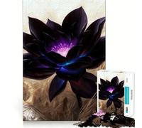 Rompecabezas de 1000 Piezas Loto Negro Magia Oscura Zen Arte de Corte preciso,Juego de ingenio Regalo,Juego fácil de Jugar,Regalo Divertido de cumpleaños 38x52cm