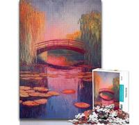 Rompecabezas de 1000 Piezas Lotus Pond para Adultos y Adolescentes Un Juego desafiante, Ideal para Regalar a Toda la Familia (50x75cm)