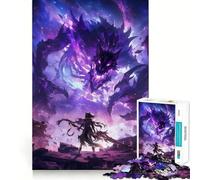 Rompecabezas de 1000 Piezas Lucha contra Demonios de Anime para Adultos Juego de Memoria Cerebral Encaje Huecos Actividad Relajante para un Descanso Mental (38x52cm)