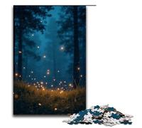 Rompecabezas de 1000 Piezas Luciérnagas Brillan en la Noche de Verano Rompecabezas de Madera Juegos educativos decoración del hogar 1000 Piezas (75 x 50 cm)