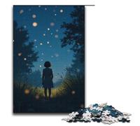 Rompecabezas de 1000 Piezas: Luciérnagas Brillan en una Noche de Verano. Rompecabezas de Madera para Adultos. Juegos Familiares. 1000 Piezas (38 x 26 cm).