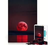 Rompecabezas de 1000 Piezas Luna de Sangre Ascendente,Corte Impecable,Divertido,Juguete para ejercitar la Mente,Juego para el Tiempo Libre,Regalo artístico de Navidad 38x52cm