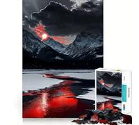 Rompecabezas de 1000 Piezas Luna de Sangre Elegancia con Corte preciso,Juguete para desafiar la Mente,Juego fácil de Jugar,Regalo Ideal para cumpleaños 38x26cm