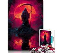 Rompecabezas de 1000 Piezas Luna de Sangre Segador para Adultos 1000 Piezas desafiante y difícil con Piezas aleatorias Que se entrelazan (50x75cm)