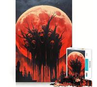 Rompecabezas de 1000 Piezas Luna de Sangre Terror Finas Uniones Diversión Juego Que estimula el Cerebro,Tiempo de Juego Tranquilo,Regalo de Ocio navideño 38x52cm