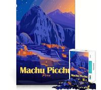 Rompecabezas de 1000 Piezas Machu Picchu al Atardecer Arte de Corte preciso Diversión cognitiva Juego de Ocio Escena navideña Arte (38x52cm)