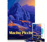 Rompecabezas de 1000 Piezas Machu Picchu al Atardecer Arte de Corte preciso Juguete para desarrollar la Capacidad cognitiva Diversión para el Tiempo Libre Regalo navideño Relajante (38x26cm)