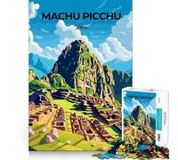 Rompecabezas de 1000 Piezas Machu Picchu Perú Póster Encaja a la perfección Arte Juego de Habilidad de Pensamiento Tiempo de Descanso Juego Regalo de Arte navideño (38x52cm)