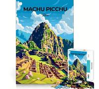 Rompecabezas de 1000 Piezas Machu Picchu Perú Póster preciso Articulación Divertido Ejercicio Mental Juguete Tiempo de Paz Juego Pieza de Arte Navideño (50x75cm)