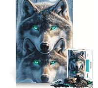 Rompecabezas de 1000 Piezas Madre Loba y Cachorro Diversión para ejercitar la Mente Piezas de Ajuste preciso Un pasatiempo Fascinante para los Momentos de Ocio (50x75cm)