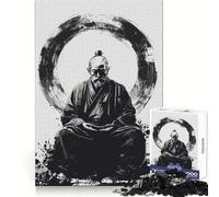 Rompecabezas de 1000 Piezas Maestro Zen en Meditación para Adultos Entrenamiento de concentración Diversión sin estrés Ensambles precisos Regalo Creativo (38x52cm)