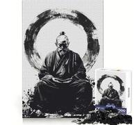 Rompecabezas de 1000 Piezas Maestro Zen en Meditación para Adultos Entrenamiento de concentración Diversión sin estrés Ensambles precisos Regalo Creativo (38x26cm)