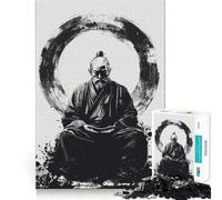 Rompecabezas de 1000 Piezas Maestro Zen en Meditación para Adultos,para Mejorar la Mente,Juego,Corte láser para un Ajuste, Actividad Nocturna Divertida en Familia (38x52cm)