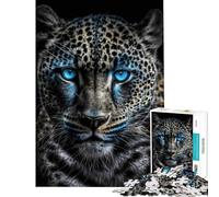 Rompecabezas de 1000 Piezas Magic Frost Leopard Difícil y desafiante Juego práctico difícil para Mayores de 14 años 50x75cm