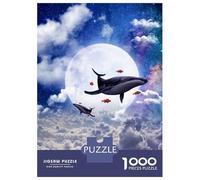 Rompecabezas De 1000 Piezas Magical Whales In The Sky Rompecabezas para Adultos Juego De Ingenio Corte De Precisión Cumpleaños Y Navidad 70x50cm/1000pcs