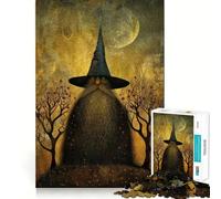 Rompecabezas de 1000 Piezas Mago del Bosque Fantasioso para Adolescentes Diversión para estimular la Mente Manualidad de Corte de Alta precisión Actividad Relajante para desconectar (38x52cm)
