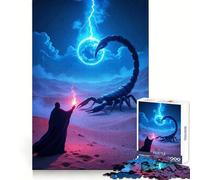 Rompecabezas de 1000 Piezas Mago Escorpión Relámpago Desierto para Adultos Mente Aguda, Tiempo Libre, Corte Nítido, Regalo Memorable (38x26cm)
