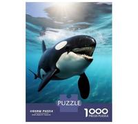 Rompecabezas De 1000 Piezas Majestic Orca Whale Killer Rompecabezas para Adultos Juego Práctico Una Obra De Arte Cumpleaños Y Navidad 70x50cm/1000pcs