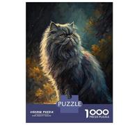 Rompecabezas De 1000 Piezas - Majestic Persian Cat in Autumn Forest Rompecabezas para Adultos Juegos Familiares Carrera De Velocidad Manual Oferta como Regalos para Toda La Familia 52x38cm/1000pcs