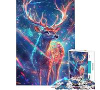 Rompecabezas de 1000 Piezas Majestuosidad del Ciervo Estelar para Adolescentes Carrera de Velocidad Manual para cumpleaños y Navidad Desafío de Inteligencia Cerebral Juguetes adictivos 38x52cm