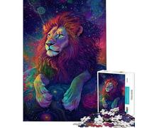 Rompecabezas de 1000 Piezas Majestuosidad del León Galáctico Juego de ingenio Juego desafiante Juguetes Regalos para Mujeres y Hombres Educativo (tamaño 38x26cm)