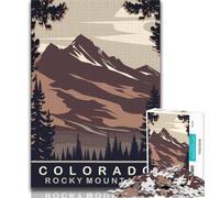 Rompecabezas de 1000 Piezas Mañanas en Colorado para Adultos y Adolescentes, Juego Familiar para aliviar el estrés, desafío difícil, Regalo de Amigo Secreto, 50x75cm