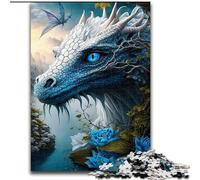 Rompecabezas de 1000 Piezas Mandala Ice Dragon Jungle, tamaño 50x75cm, Adolescentes y decoración del hogar.