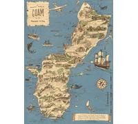 Rompecabezas de 1000 piezas | Mapa histórico de la isla histórica de Guam - Rompecabezas de Guam 1958