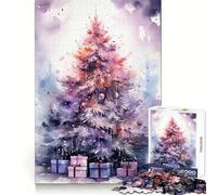 Rompecabezas de 1000 Piezas Maravillas Invernales en Acuarela para Adolescentes Mejora la concentración, Calma y Evita distracciones Cierre Seguro Regalo Memorable (38x26cm)