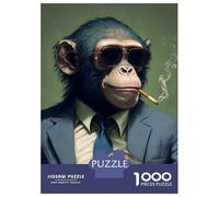 Rompecabezas De 1000 Piezas Marijuana Monkey Rompecabezas para Adultos Juegos Familiares Ensamblaje De Patrones Cumpleaños Y Navidad 52x38cm/1000pcs