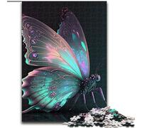 Rompecabezas de 1000 Piezas Mariposa Colorida Adolescentes, para conectar con la Familia, para acertar y como Regalo de decoración (tamaño: 26x38cm)