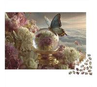 Rompecabezas de 1000 Piezas Mariposa en Cristal Mariposa sobre Bola de Cristal para Adultos Juego Educativo Decoración del hogar Difícil Reto Cumpleaños 70x50cm