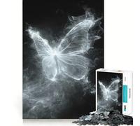 Rompecabezas de 1000 Piezas Mariposa Fantasma Blanca para Adolescentes Juego de concentración Mental Corte de precisión Bordes Lisos Ideal para Rellenar Calcetines navideños (50x75cm)